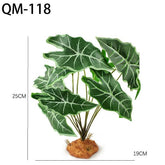 Reptile Terrarium Plants Amphibian Habitat Decor QM-118 (25x19cm)